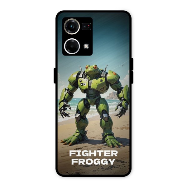 Fighter Froggy Metal Back Case for Oppo F21 Pro 4G