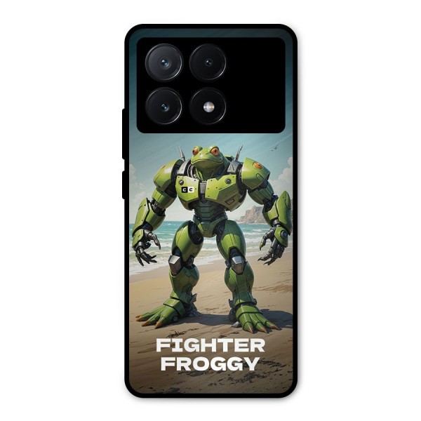 Fighter Froggy Metal Back Case for Poco X6 Pro