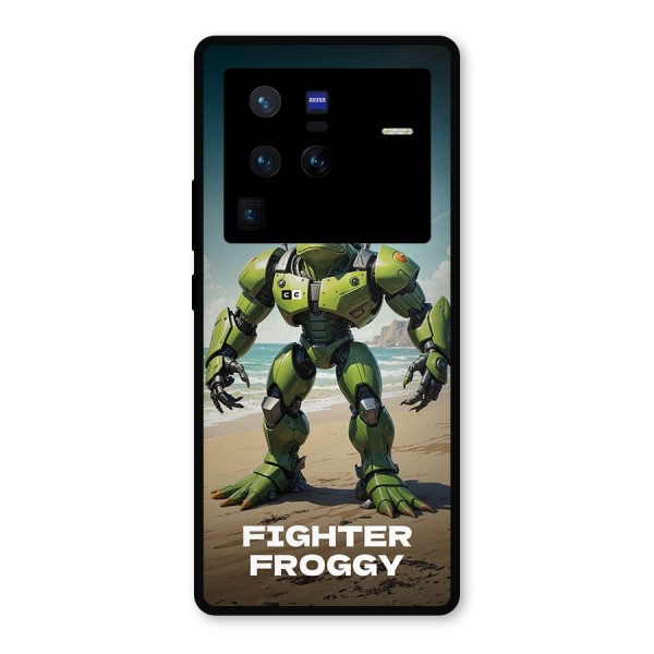 Fighter Froggy Metal Back Case for Vivo X80 Pro