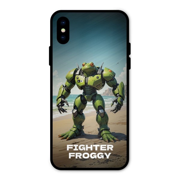 Fighter Froggy Metal Back Case for iPhone XS