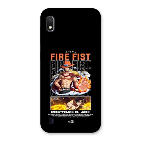 Fire Fist Ace Back Case for Galaxy A10