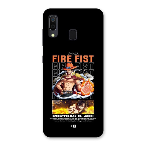 Fire Fist Ace Back Case for Galaxy A20