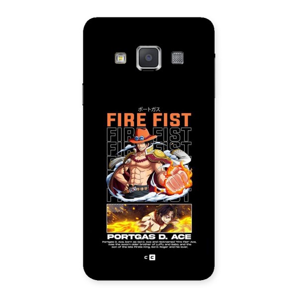 Fire Fist Ace Back Case for Galaxy A3