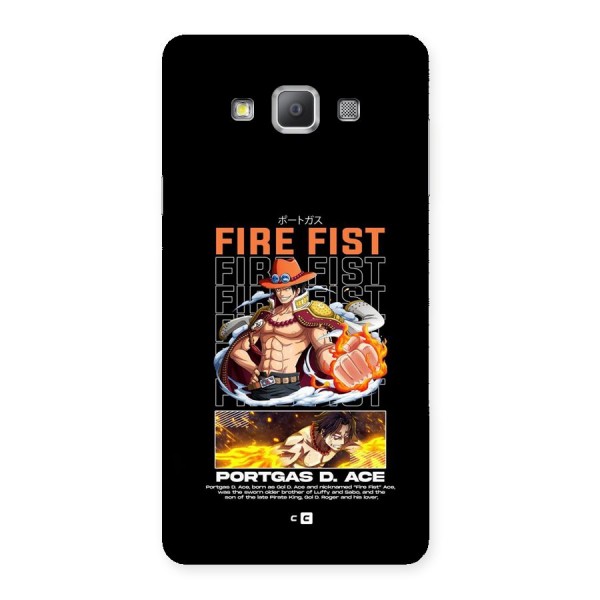 Fire Fist Ace Back Case for Galaxy A7