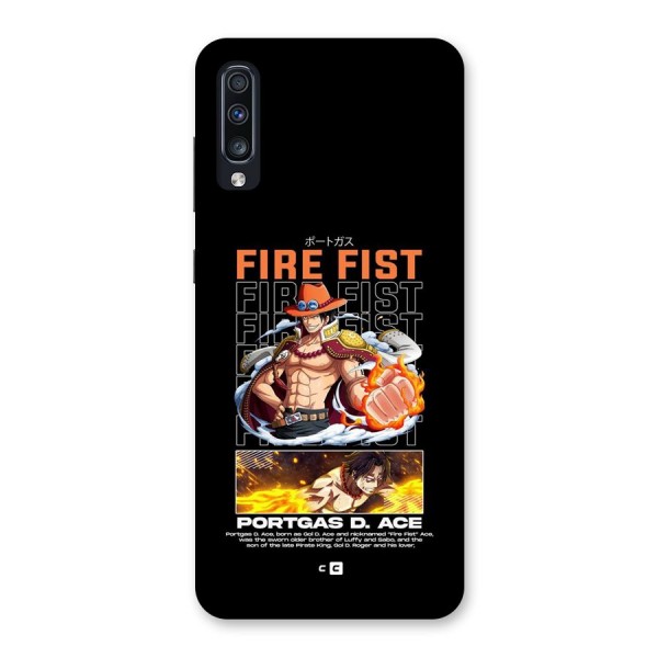 Fire Fist Ace Back Case for Galaxy A70