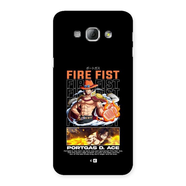 Fire Fist Ace Back Case for Galaxy A8