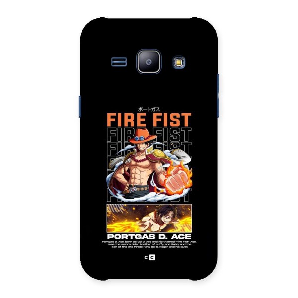 Fire Fist Ace Back Case for Galaxy J1