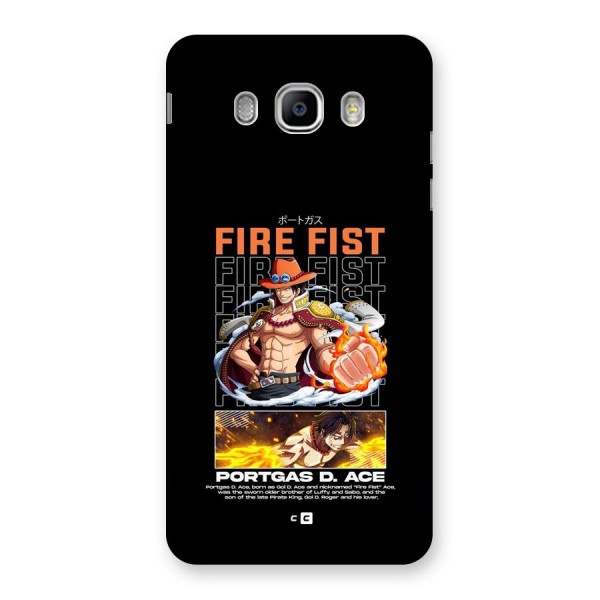 Fire Fist Ace Back Case for Galaxy J5 2016