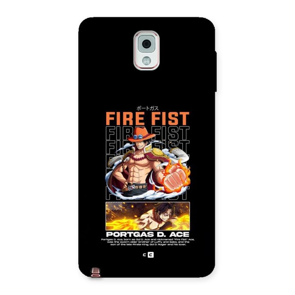 Fire Fist Ace Back Case for Galaxy Note 3