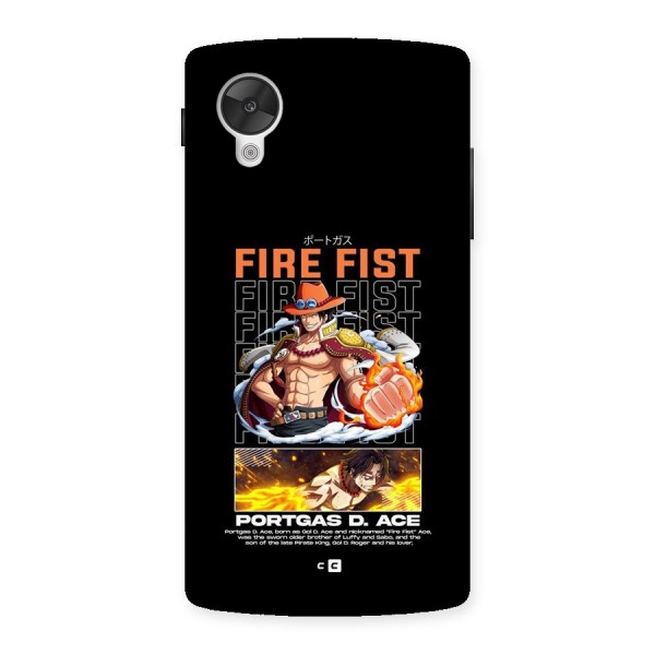 Fire Fist Ace Back Case for Google Nexus 5