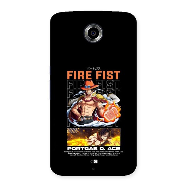 Fire Fist Ace Back Case for Google Nexus 6