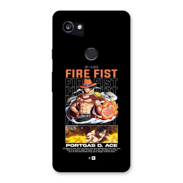Fire Fist Ace Back Case for Google Pixel 2 XL