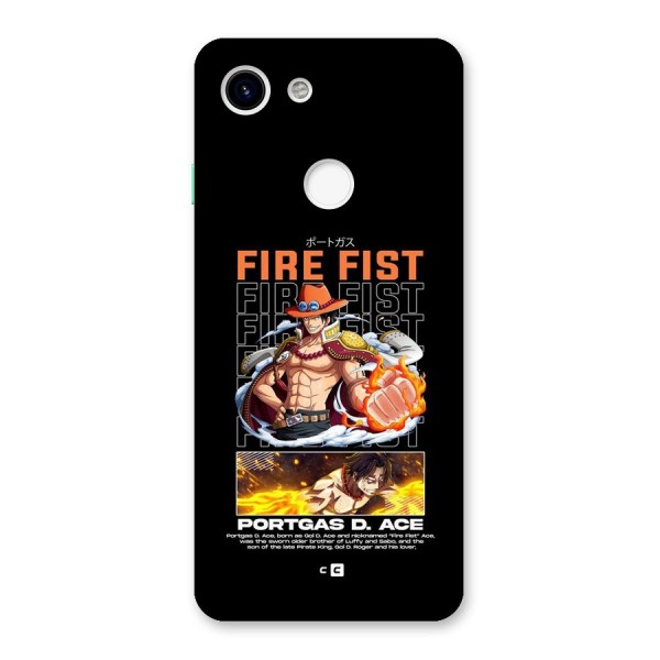 Fire Fist Ace Back Case for Google Pixel 3
