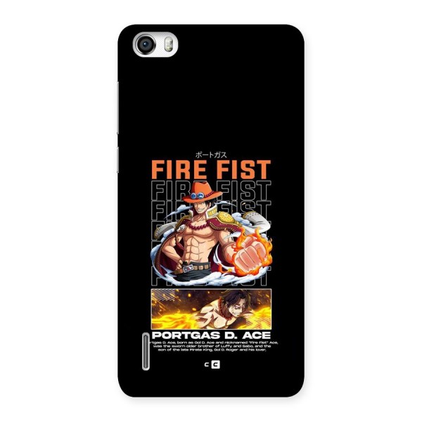 Fire Fist Ace Back Case for Honor 6