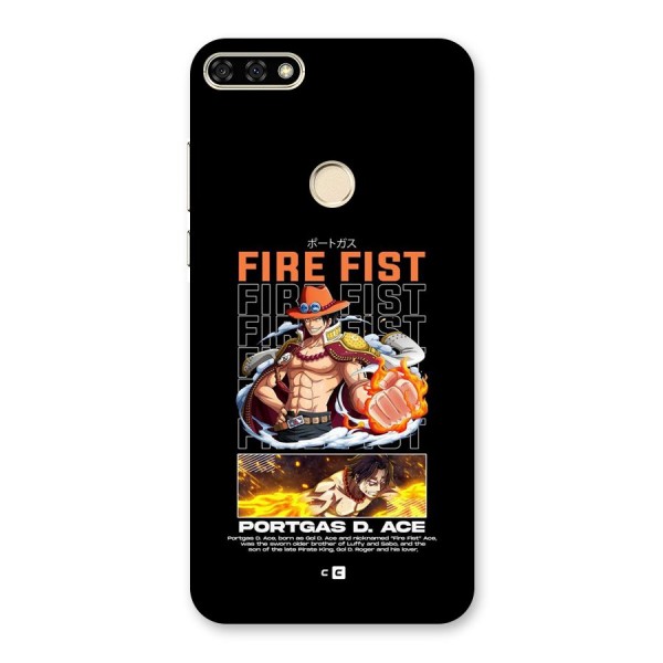 Fire Fist Ace Back Case for Honor 7A