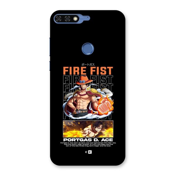 Fire Fist Ace Back Case for Honor 7C