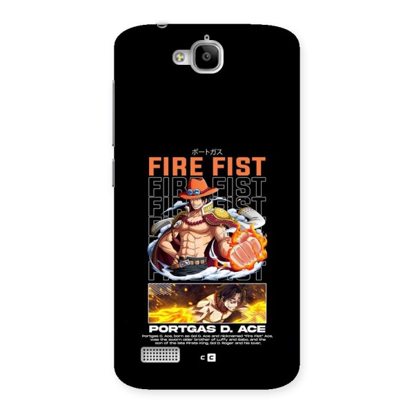 Fire Fist Ace Back Case for Honor Holly