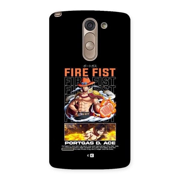 Fire Fist Ace Back Case for LG G3 Stylus