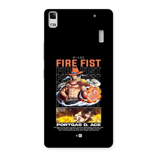 Fire Fist Ace Back Case for Lenovo K3 Note