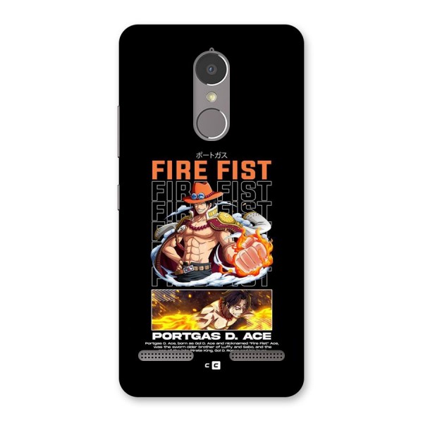 Fire Fist Ace Back Case for Lenovo K6