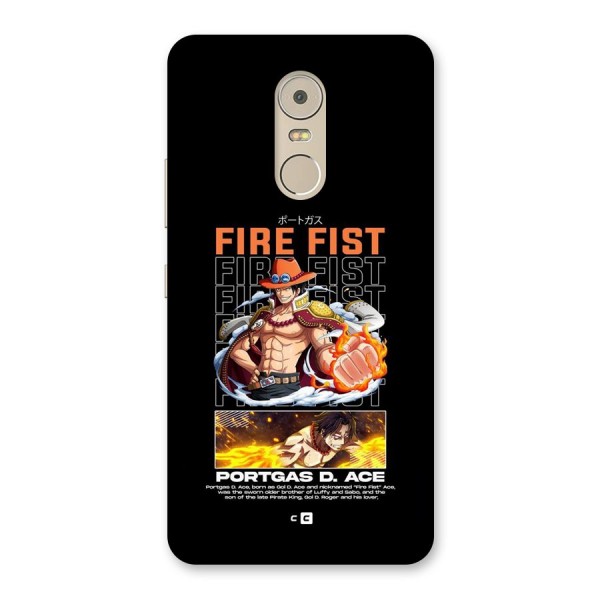 Fire Fist Ace Back Case for Lenovo K6 Note