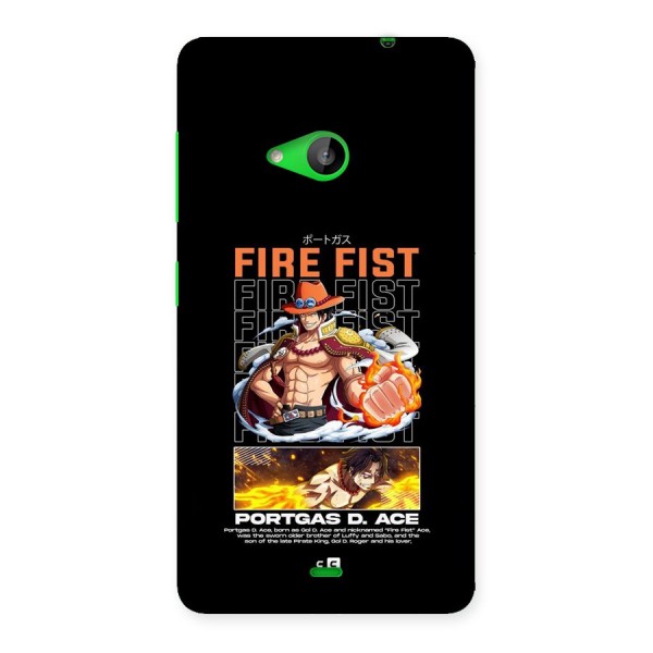 Fire Fist Ace Back Case for Lumia 535