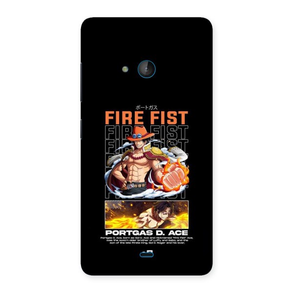 Fire Fist Ace Back Case for Lumia 540