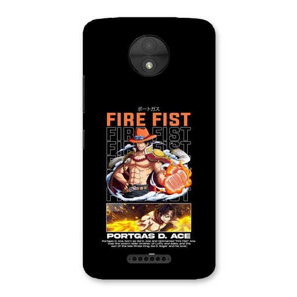 Fire Fist Ace Back Case for Moto C