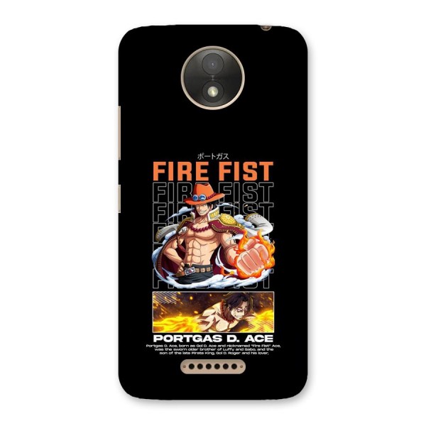 Fire Fist Ace Back Case for Moto C Plus