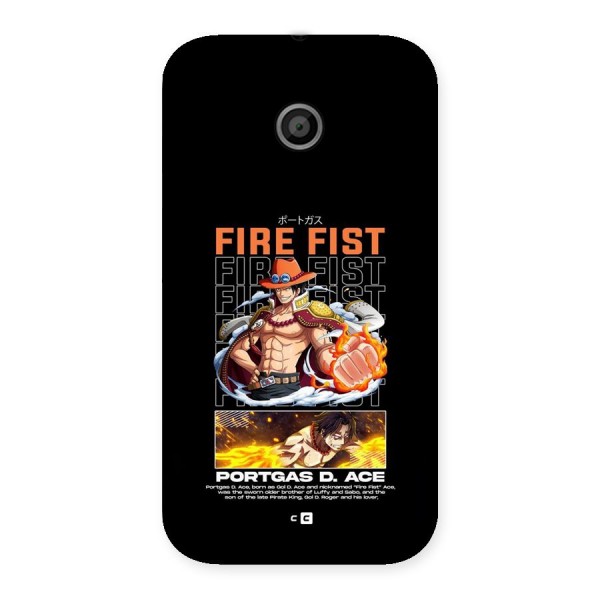 Fire Fist Ace Back Case for Moto E