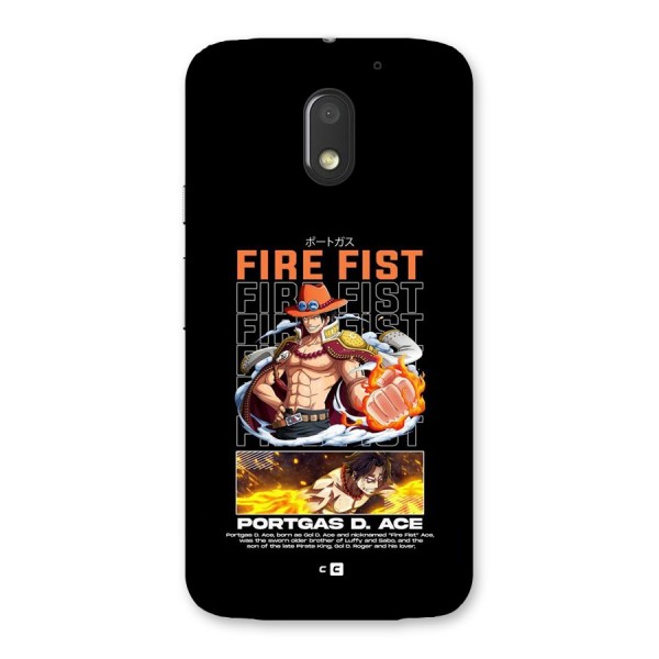 Fire Fist Ace Back Case for Moto E3 Power