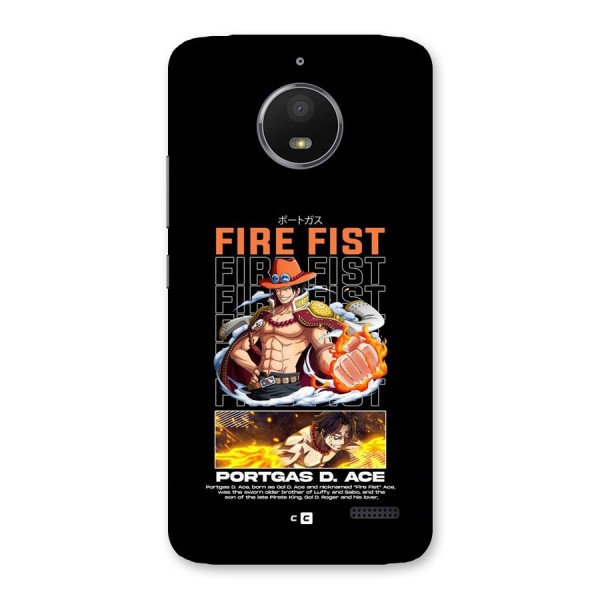 Fire Fist Ace Back Case for Moto E4