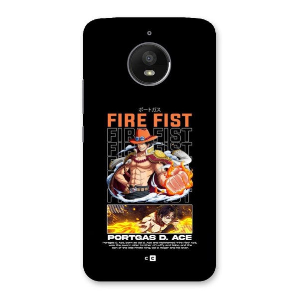 Fire Fist Ace Back Case for Moto E4 Plus