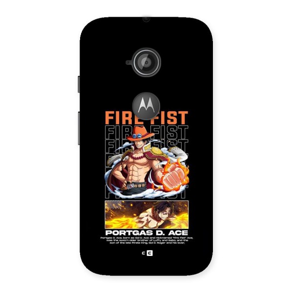 Fire Fist Ace Back Case for Moto E 2nd Gen