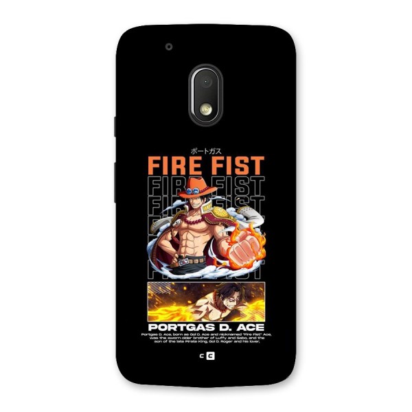 Fire Fist Ace Back Case for Moto G4 Play