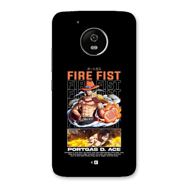 Fire Fist Ace Back Case for Moto G5
