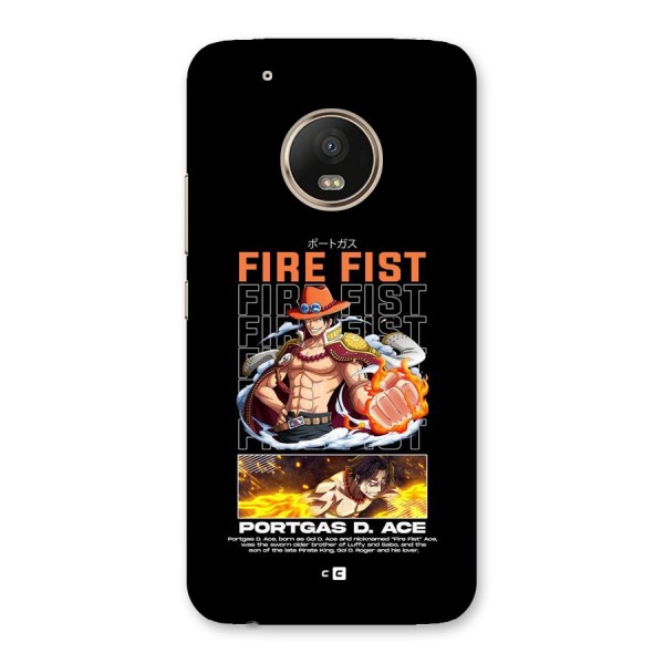 Fire Fist Ace Back Case for Moto G5 Plus