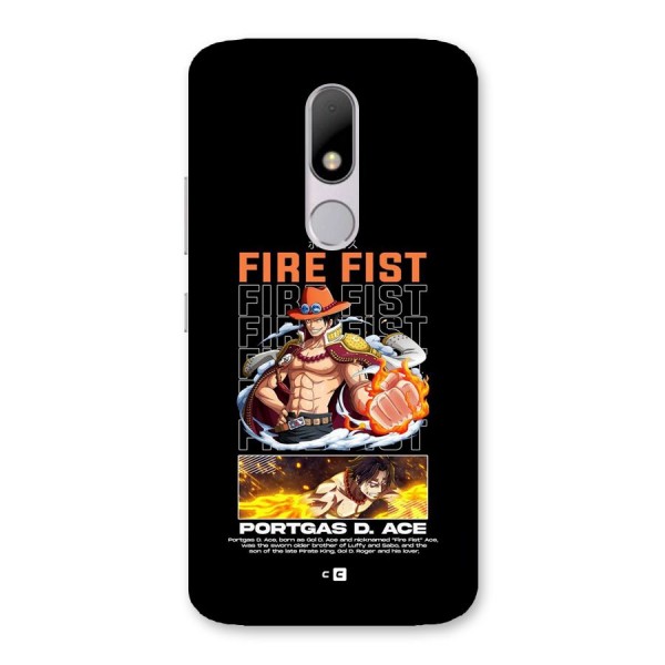 Fire Fist Ace Back Case for Moto M