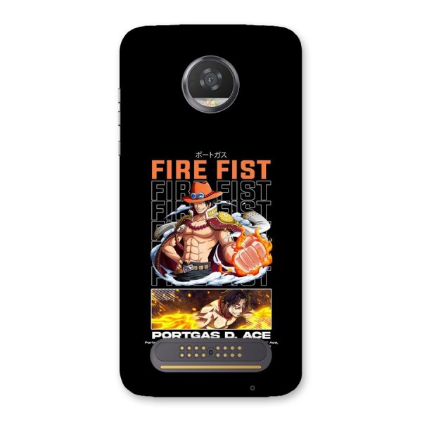 Fire Fist Ace Back Case for Moto Z2 Play