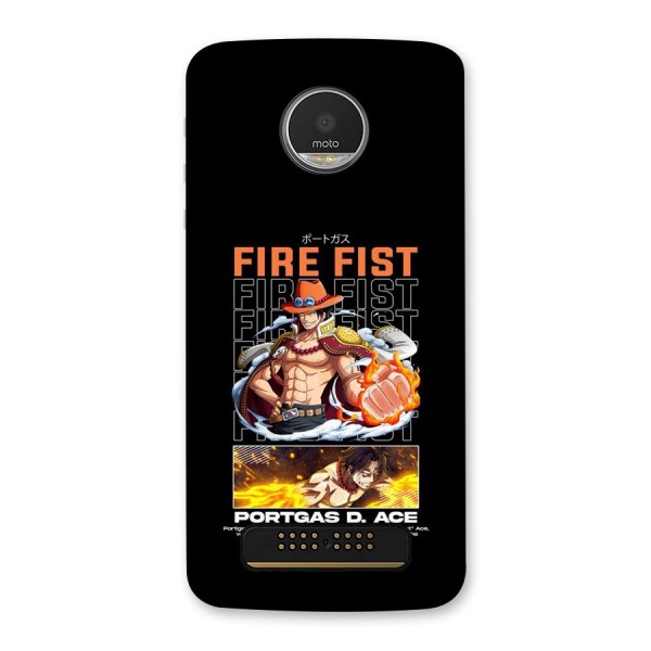 Fire Fist Ace Back Case for Moto Z Play