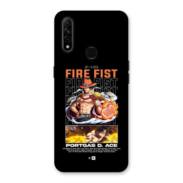 Fire Fist Ace Back Case for Oppo A31