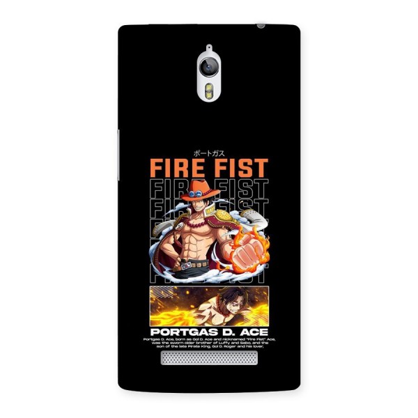 Fire Fist Ace Back Case for Oppo Find 7