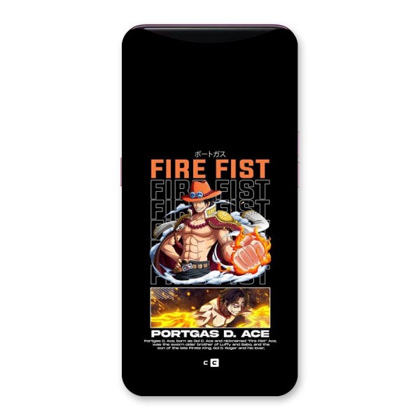 Fire Fist Ace Back Case for Oppo Find X