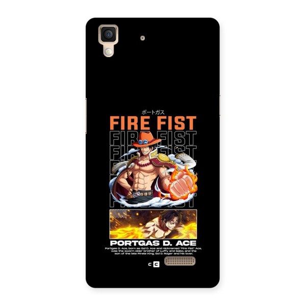 Fire Fist Ace Back Case for Oppo R7