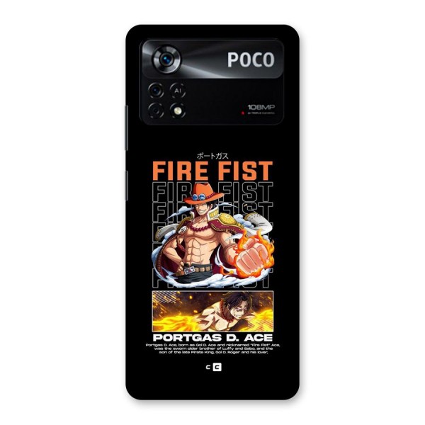 Fire Fist Ace Back Case for Poco X4 Pro 5G