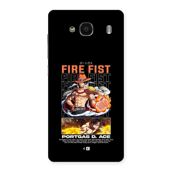 Fire Fist Ace Back Case for Redmi 2 Prime