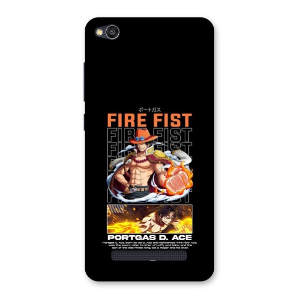 Fire Fist Ace Back Case for Redmi 4A