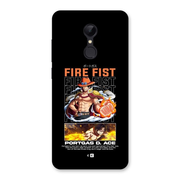 Fire Fist Ace Back Case for Redmi 5