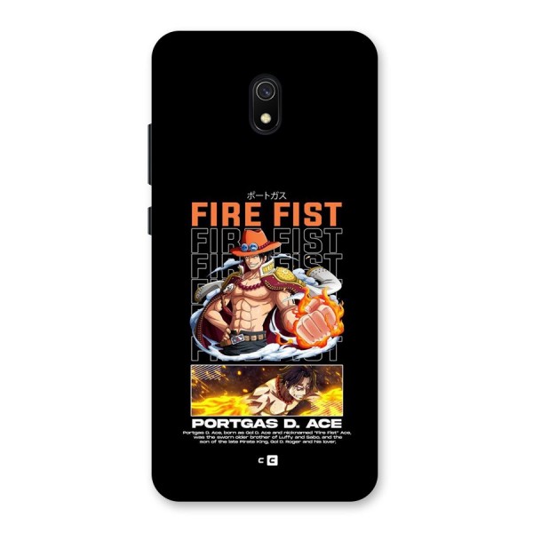 Fire Fist Ace Back Case for Redmi 8A
