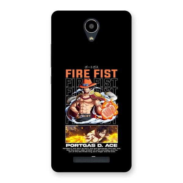 Fire Fist Ace Back Case for Redmi Note 2